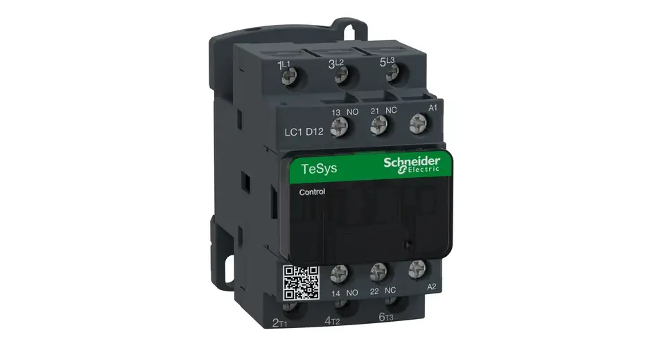 Szezonális akció LC1-D mágneskapcsoló 12A/5,5kW 24V AC 1Z+1NY (400V, AC3) csavaros 50Hz TeSys D LC1D12B5 Schneider