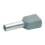 Tracon szigetelt iker érvéghüvely szürke 2x0.75 mm2 E50I Szuper akció