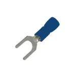 Újdonság Tracon szigetelt kék villás saru 2,3mm2x5,3mm 100db/csomag KV5