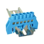 Exkluzív ajánlat Tracon szigetelt nulla sín gyűjtősín kék 8x12mm 6P NPE-B8-6