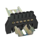 Szuper akció Tracon szigetelt földelősín gyűjtősín fekete 6P 230/400VAC 63A 6×9mm NPE-BK6-6