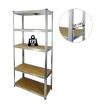 Korlátozott ajánlat Fémpolc állvány 5 szintes fém max 175 kg 180x90x30cm 10844