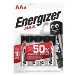 Energizer Max alkáli ceruza elem AA 4db/bliszter Korlátozott ajánlat