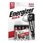 Energizer Max alkáli mikro ceruza elem AAA 4db/bliszter Exkluzív ajánlat