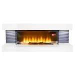 Biztonságos fizetés Home FKK 10 szabadon álló elektromos kandalló, panoráma, 1000W/2000W, fehér, 8 tűztér világítási mód FKK 10
