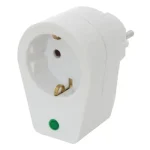 Home NVT 1/WH túlfeszültség védett hálózati aljzat, gyermekvédelemmel ellátva, túlfeszültségvédelem 4500 A-ig, IP20 kivitel, max.3680W, fehér NVT 1/WH Szuper akció