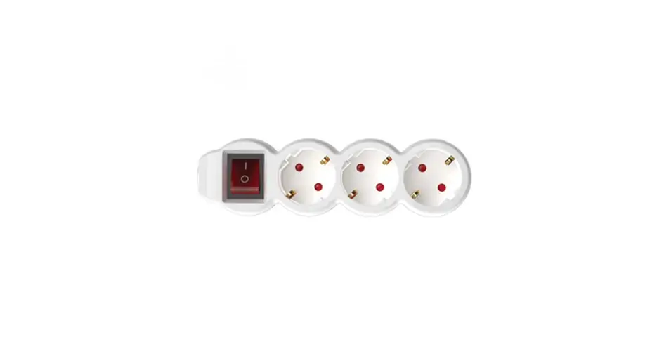 Home NV 3K-3/WH/1,5 hálózati elosztó, 3 m, H05VV-F 3G1,5 mm2 kábel, kétpólusú kapcsoló, IP20 kivitel, 3 védőérintkezős aljzat, max. 3500W, fehér NV 3K-3/WH/1,5 Akciós ár