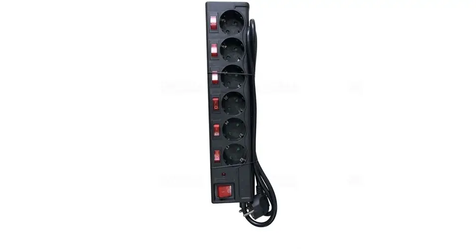 Stilo Hálózati elosztó 6db aljzat, 1.5fm vezetékkel, villámvédelemmel, 6+1 kapcsolóval H05VV-F 3x1,5mm2 Stilo STI1045 Rendeld meg most