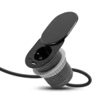 Kiárusítás Delight beépíthető rejtett konnektor USB aljzattal fekete 20463BK