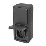 Commel falon kívüli 2P+F dugalj és váltókapcsoló (106) antracit IP55 043-113 Szuper ajánlat