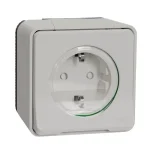 Vásárlói kedvenc Schneider Electric MUREVA Styl 2p+f csatlakozóaljzat biztonsági zsaluval csapófedéllel rugós komplett polárfehér MUR39034