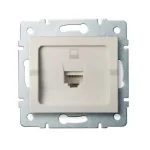 Akciós ár Kanlux LOGI UTP csatlakozóaljzat 1xRJ45 Cat5e keret nélkül krém 25167