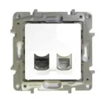 Legrand Niloé Rj45+Rj11 (utp+telefon) csatlakozó aljzat köröm nélkül fehér 764570 Újdonság