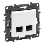 Legrand Niloé Step 2xRJ45 Cat.5E UTP csatlakozóaljzat fehér 863160 Gyors kiszállítás