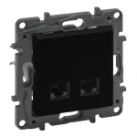 Kedvezmény Legrand Niloé Step 2xRJ45 Cat.6 STP csatlakozóaljzat fekete 863566