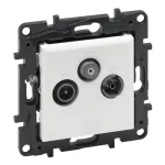 Különleges ajánlat Legrand Niloé Step TV-R-SAT csillagpontos csatlakozóaljzataljzat 1,5 dB fehér 863180