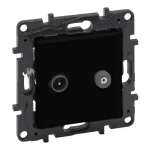 Legrand Niloé Step TV-SAT csillagpontos aljzat (1,5 dB), fekete 863583 Vedd meg online