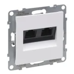 Legrand Suno fehér 2xRJ45 UTP Cat.6A csatlakozóaljzat, keret nélkül 721155 Legnépszerűbb