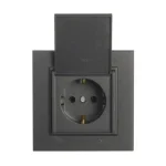 Makel Karea dugalj csapófedéllel 2P+F kerettel antracit 56050029 Prémium