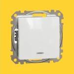 Schneider Sedna Design 101 egypólusú kapcsoló piros ellenőrzőfénnyel keret nélkül fehér SDD111101N Korlátozott ajánlat