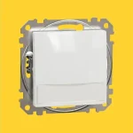 Schneider Sedna Design 101N egypólusú nyomó címketartóval kék jelzőfénnyel keret nélkül fehér SDD111133L Korlátozott ajánlat