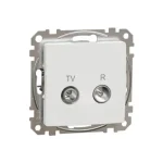 Vásárlói kedvenc Schneider Sedna Design TV/R aljzat átmenő 7 dB fehér SDD111474R