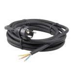 Legkelendőbb Anco flexo kábel 5m szerelhető gumi hálózati csatlakozó fekete GT H05RR-F 3x1,0 mm2 321660