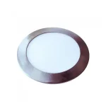 LED süllyesztett panel tápegységgel, 24W (2000lm), szatén nikkel, kör alakú Szuper akció