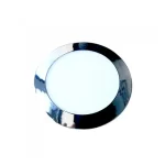 LED süllyesztett panel tápegységgel, 12W, 1000lm, króm, kör alakú Árcsökkenés