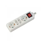 Kedvezményes ár Hosszabbító kábel, 4 aljzat, kapcsoló, 1,5m, 16A, 3G1,5mm2, fehér