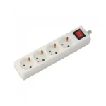 Kiárusítás Hosszabbító kábel, 4 aljzat, kapcsoló, 1,5m, 16A, 3G1,5mm2, fehér