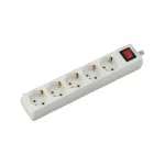 Hosszabbító kábel, 5 aljzat, kapcsoló, 5m, 16A, 3G1.5mm2, fehér Csak ma