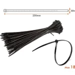 Kábelkötegelő 3.5x250mm, fekete, 100db csomagban [11169] Ajánlat
