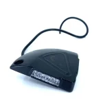 Expressz kézbesítés LED figyelmeztető lámpa 2W, 12/24V, hátsó löket, fekete [L1982]