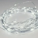 LED dekorációs lánc 10m, 100LED, CW, 8 funkció, adapterrel, ezüst réz [X01100212] Vedd meg online