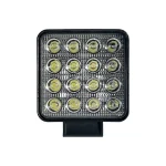 LED Epistar munkalámpa, négyzet alakú, 24W, 2000 Lm, 12/24V, IP67, 6500K [L0081-B] Azonnal elérhető