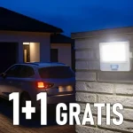 Nézd meg most LED reflektor PIR érzékelővel 10W, 735lm, Samsung chip, 1m kábel, fehér, 1+1 gratis!