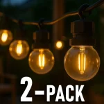 LED fénylánc, 5m, 10x0.4W, 550lm, IP44, 3000K/2-PACK! Gyors szállítás