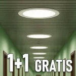 Kedvezmény Beépített LED panel tápegységgel, 12W, 1160lm, kerek, 1+1 gratis!