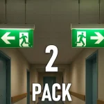 Vészlámpa 2,5W, 100lm, 4 az 1-ben, 4 szerelési mód, teszt. gomb, 6000K/2-PACK! Biztonságos fizetés
