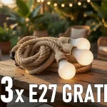 Díszkötél 3xE27, 3x1,5m + 3x izzó gratis! [249891] Azonnal elérhető