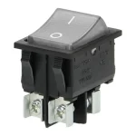 I/O billenőkapcsoló, fehér háttérvilágítás, négyzet alakú, háttérvilágítással, 16A/230V, fekete [OR-AE-13179/W/B] Legjobb ár