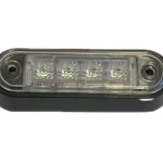 Végkiárusítás LED oldalsó jelzőlámpa FEHÉR, 0,3W/0,6W, 4xLED, 12/24V, IP67, csavarokkal rögzíthető,csomagolás 2 db [L1309]