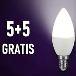 Alacsony ár LED izzó E14, C37, 2,9W, 250lm, 180°, 5+5 gratis!