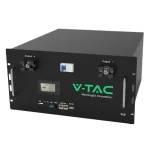 Gyors kiszállítás V-TAC 9,6 kWh lítium akkumulátor szolár inverterhez, tartóba szerelve