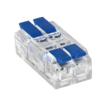 Prémium Kábelcsatlakozó 2PIN mini bepattanós, kétoldalas, kék, 0,75-4mm2, IEC, 250V/32A [OR-SZ-8021/2/50]