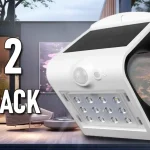 LED napelemes utcai lámpa mozgásérzékelővel 1.5W (220lm), Ip65, fehér/2-PACK! Legjobb ár