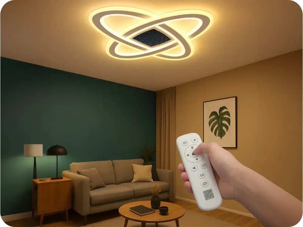 Vedd meg online LED dizájnlámpa 130W, 13600lm, távirányítóval, CCT
