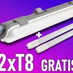 Szezonális akció IP65 tartó LED csőhöz 120cm + 2x LED cső 18W, 1850lm gratis!