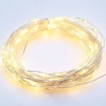 LED dekoratív ezüst lánc, időzítővel 10 m, 100 LED, 3xAA, IP44 [X01100115, X01100215] Olcsóbb